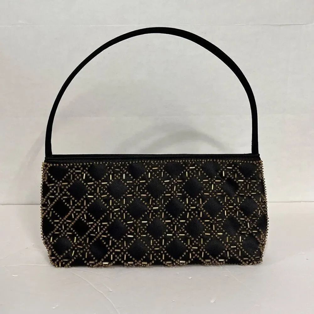 Adrienne Vittadini Black Beaded Purse
